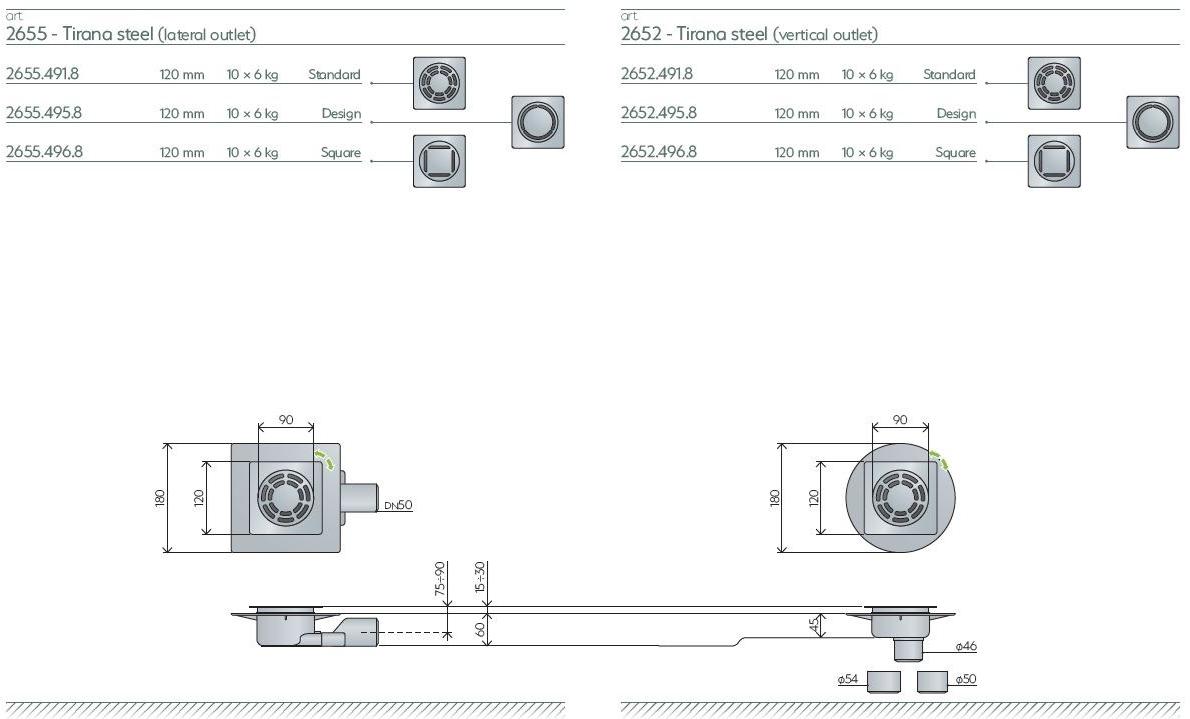 OMP Компактный напольный сифон sun-id-1403370 - Вид №2