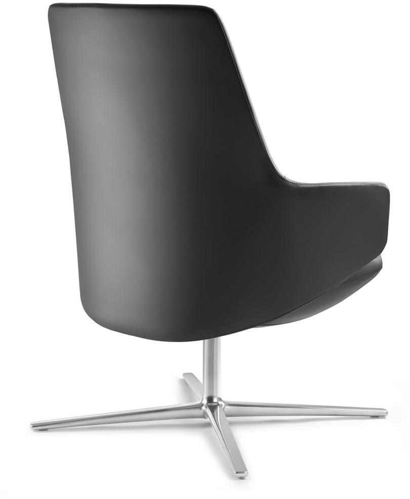 LD Seating Кожаное кресло руководителя с 4-мя спицами и подлокотниками Melody lounge L-br-r-f27 - Вид №1