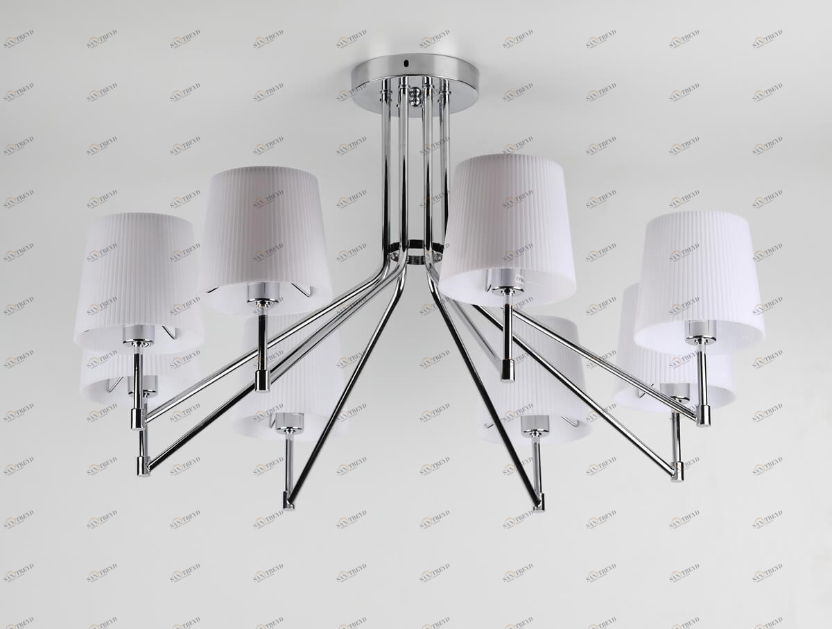 Потолочная люстра Rivoli Grazioso 3023-308 RIVOLI ДИЗАЙНЕРСКИЕ, GRAZIOSO 336917 Хром;белый 
