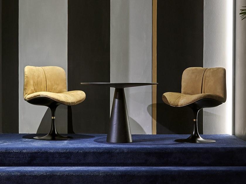 BAXTER Вращающееся кресло с обивкой из нубука Marilyn sun-id-1478613 - Вид №1