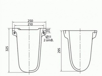 L77100000 Полупьедестал для раковины овальная KOLO  - Вид №1