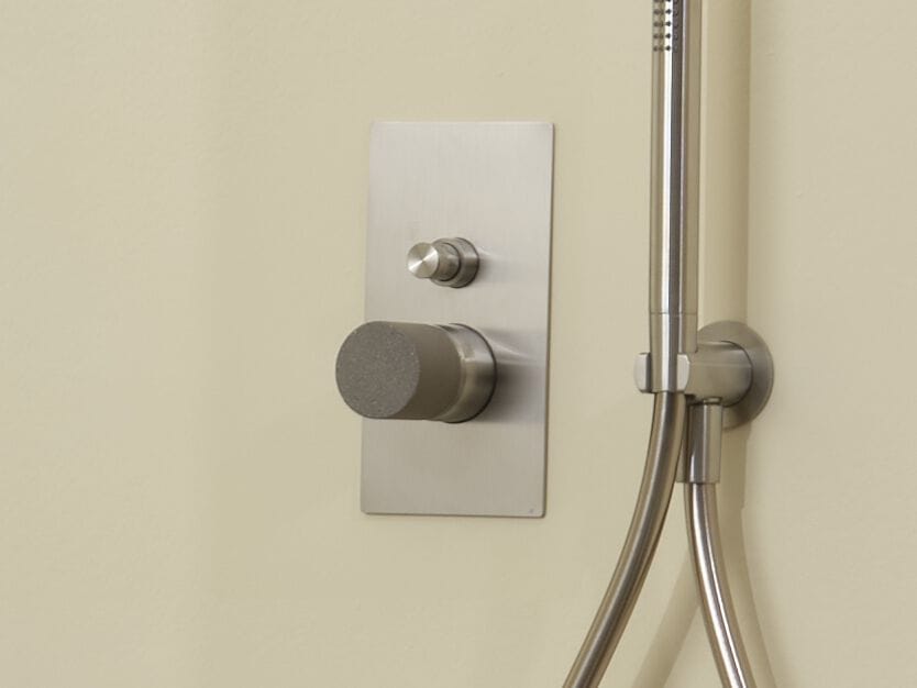 Однорычажный смеситель для душа из нержавеющей стали Ritmonio Diametro35 Inox Concrete ARCH-00039252