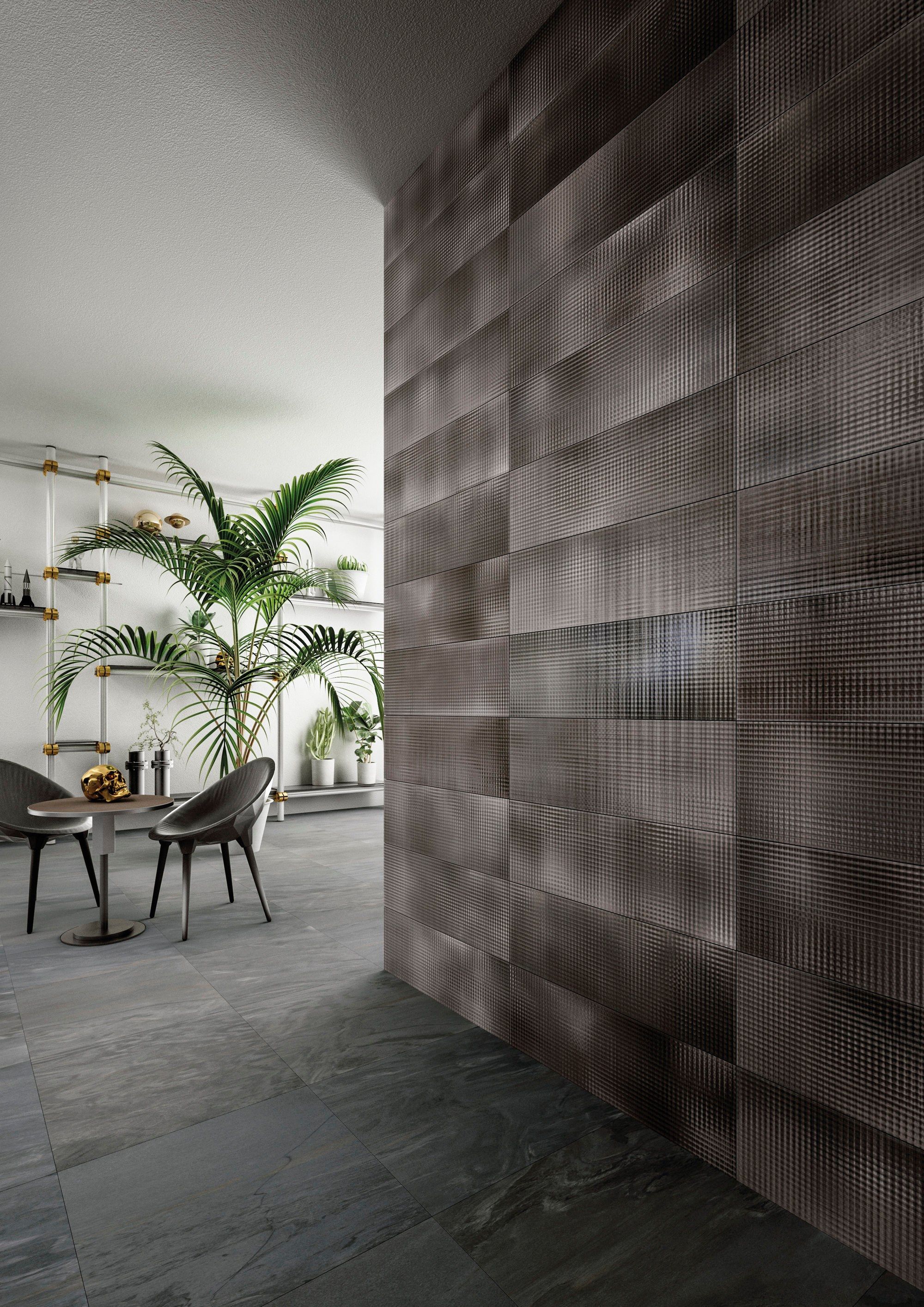 Внутренняя отделка керамогранита с металлическим эффектом IRIS Ceramica Diesel Living ARCH-00124878 - Вид №11