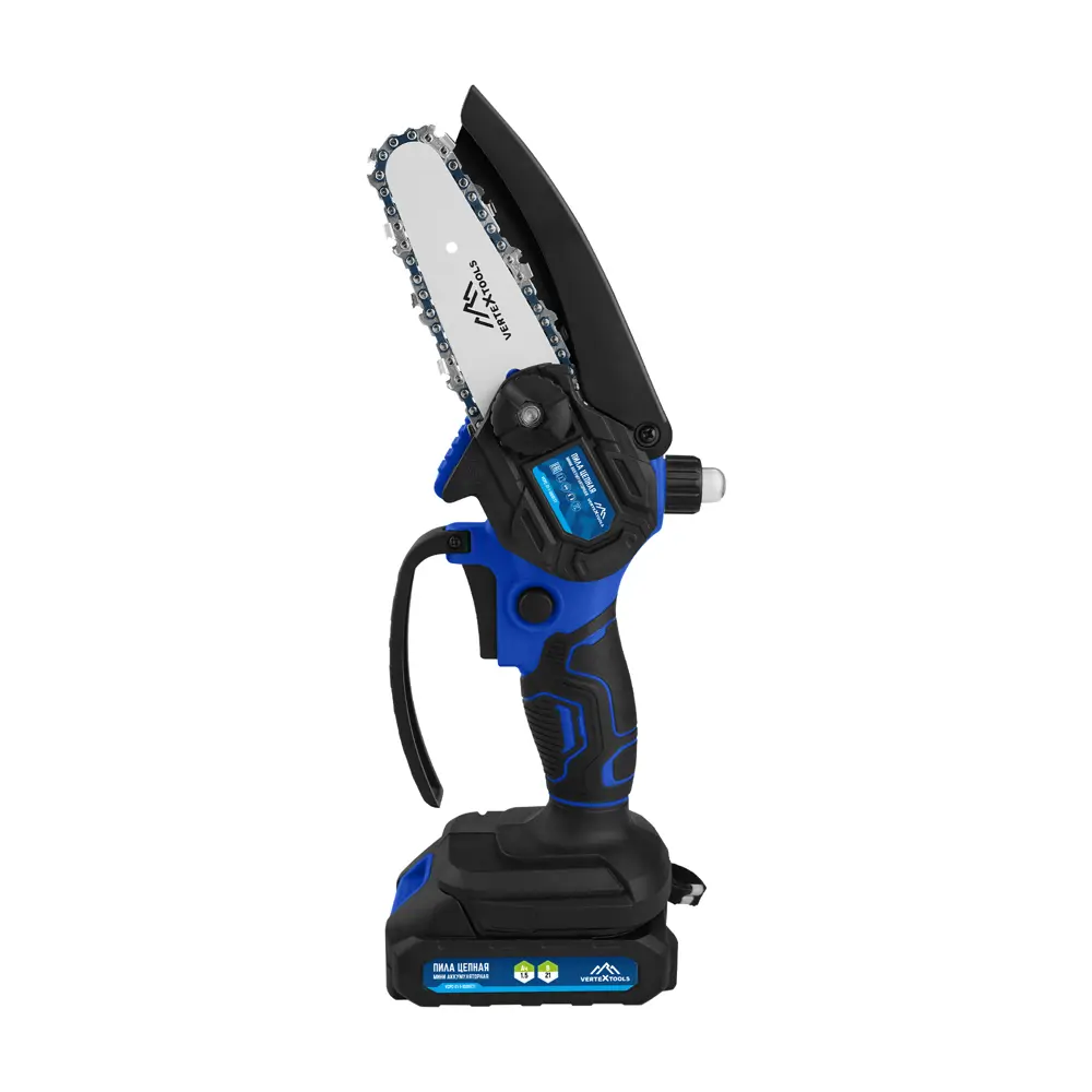 Аккумуляторная цепная пила VERTEXTOOLS VCPC-21 - компактная для сада и мастерской 89401215 STLM-1576609