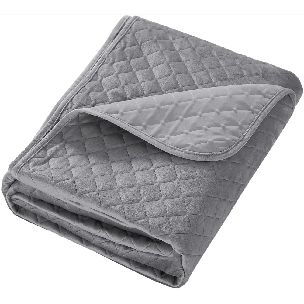Покрывало Velvet 200x220 см полиэстер цвет серый 88035629 STLM-2132100 Santreyd