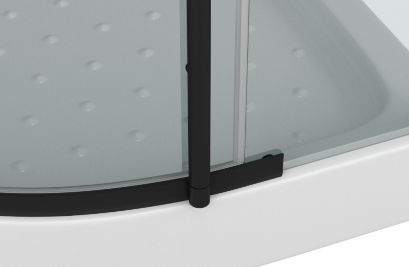 Душевое ограждение (без поддона) 900*900*1950 Стекло 8мм easy clean BLACKLINE BS090.1110A bravat  - Вид №8