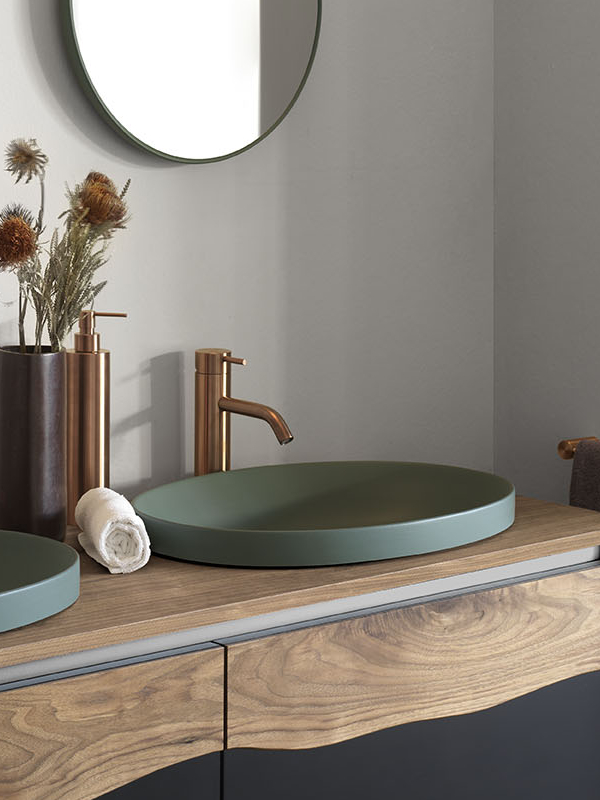 C525M1L70.101RV Тумба подвесная с 1 выдвижными ящиками 50 см A. e T. Italia TRACE Белый матовый - Дуб Италия AeT ITALIA - Вид №9