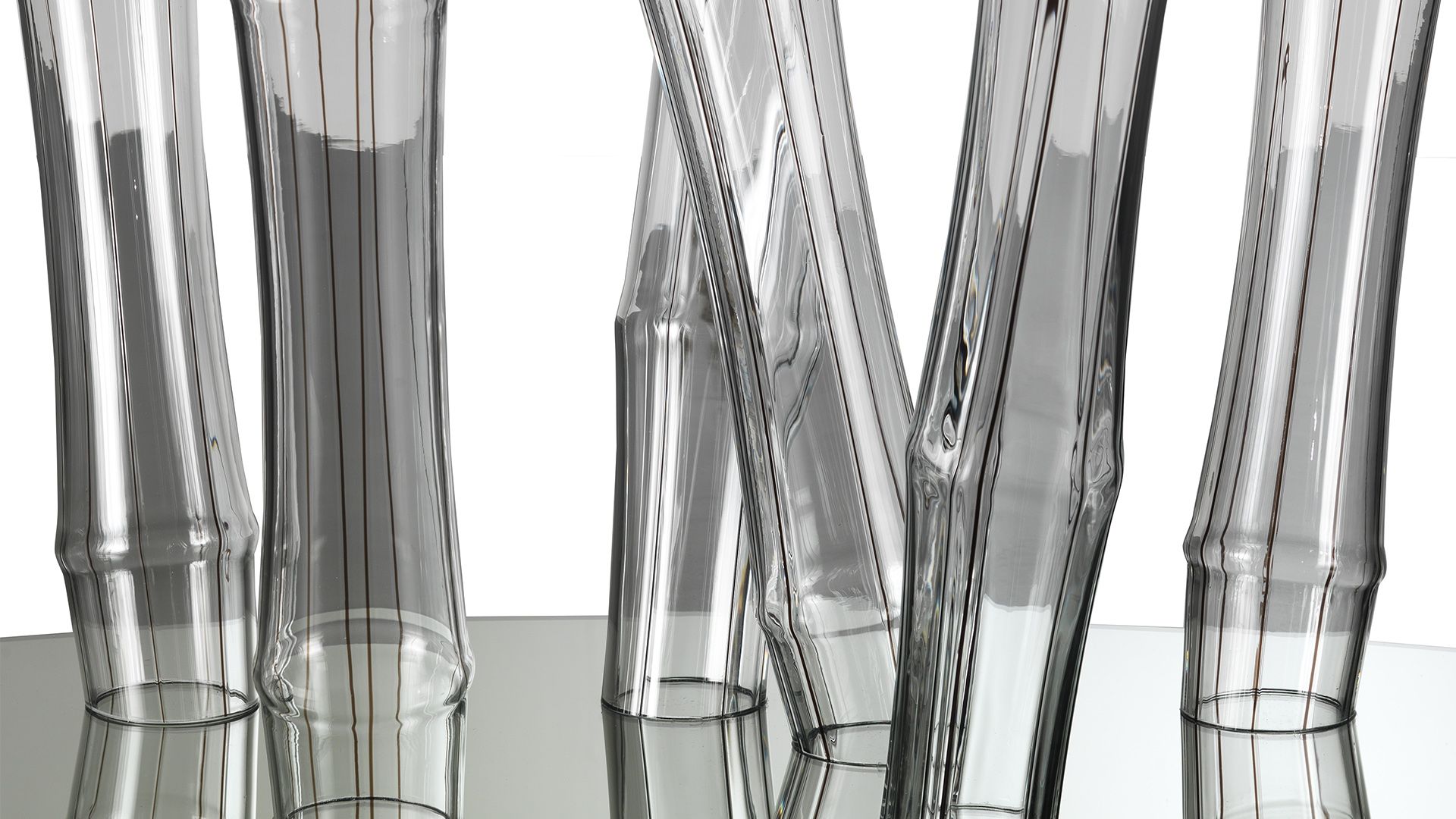 Стеклянная консоль полумесяца REFLEX Бамбук ARCH-00067749 - Вид №1