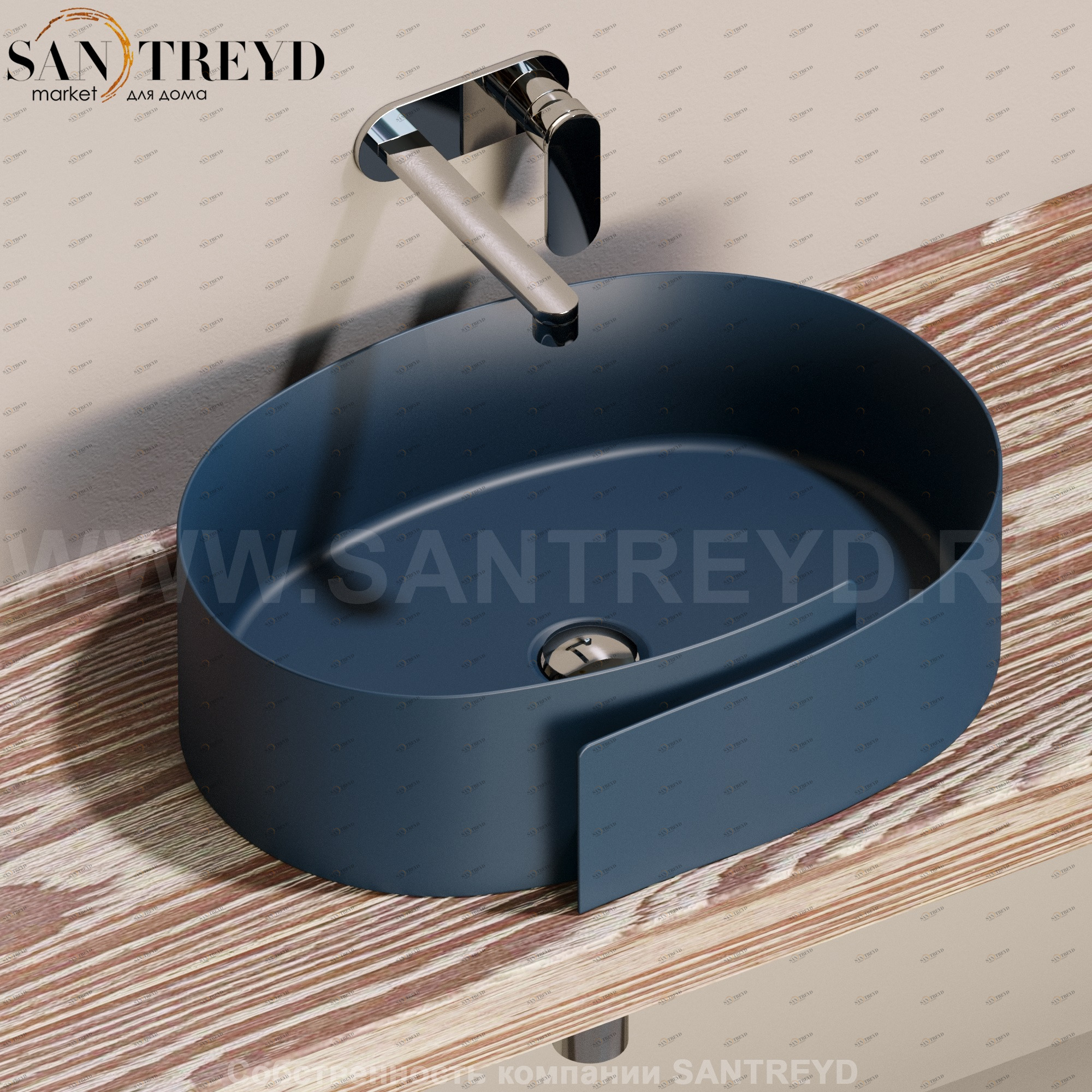 RL56L7016 Накладная раковина на столешницу  овальная Ceramica Flaminia Roll