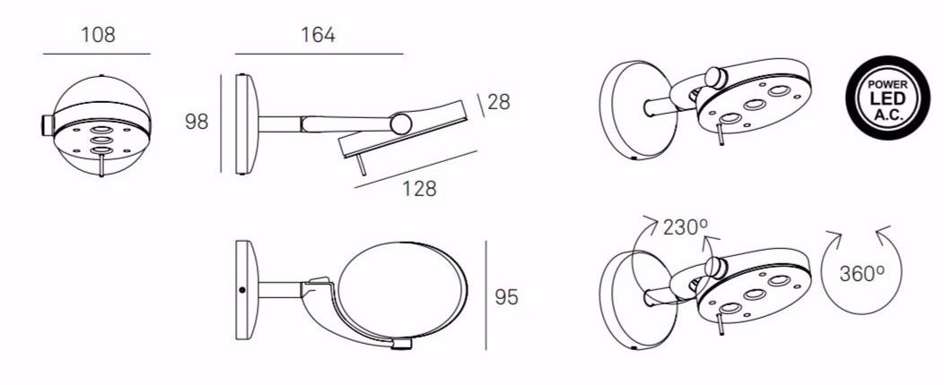 Milan Iluminacion Светодиодный настенный светильник прямого света с диммером Perceval 6337 - Вид №1