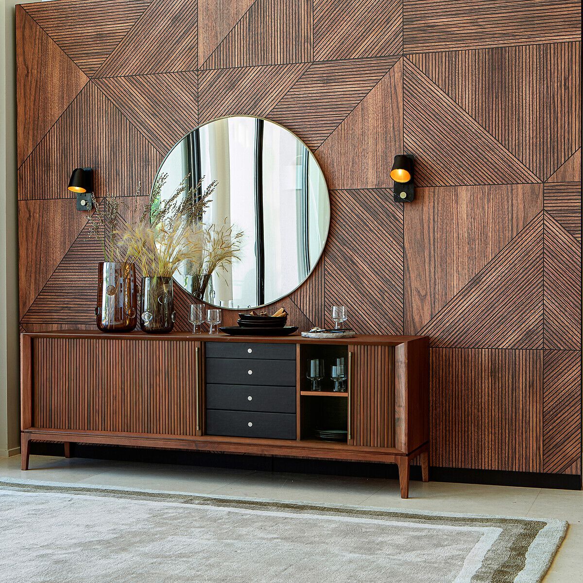 Настенное круглое зеркало с рамкой AMPM CALIGONE ARCH-00139332 - Вид №3