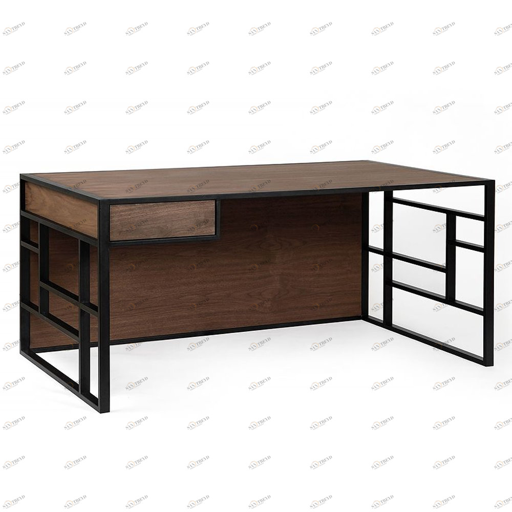 Письменный стол с ящиком американский орех Millenium black INTELLIGENT DESIGN ПИСЬМЕННЫЕ СТОЛЫ MILLENIUM 260941 Орех;коричневый 