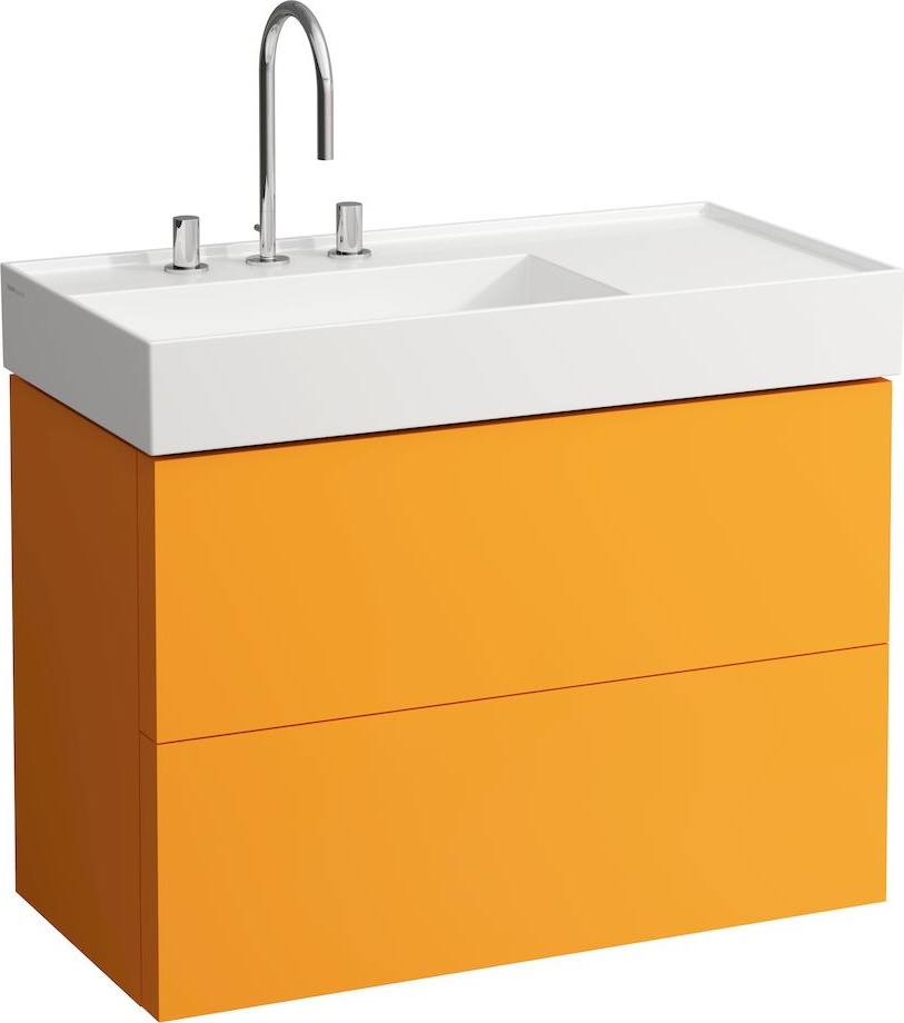 H8103384001121 Раковина, полочка справа, со специальным скрытым сливом LAUFEN PRO - Вид №5