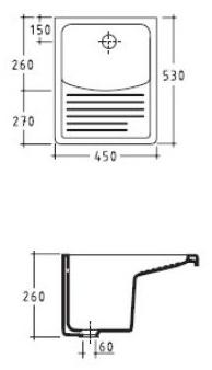 Подвесная раковина настенная прямоугольная Galassia  белая sun-id-1391782 - Вид №1