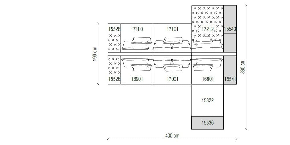 Двусторонняя ткань диван Frigerio Миллер ARCH-00012705 - Вид №6