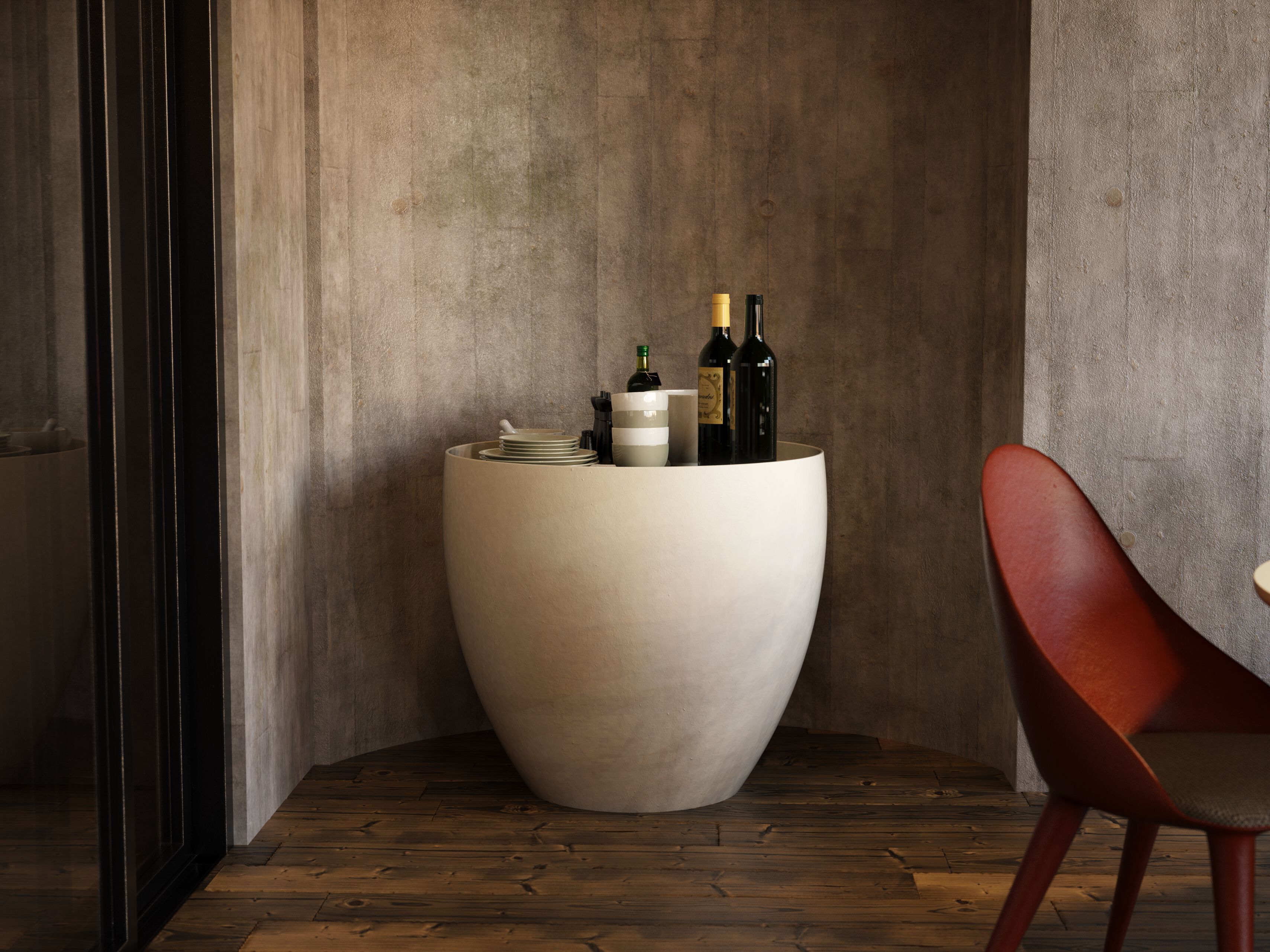 Круглый стол из стекловолокна GANSK BARREL ARCH-00137567 - Вид №5