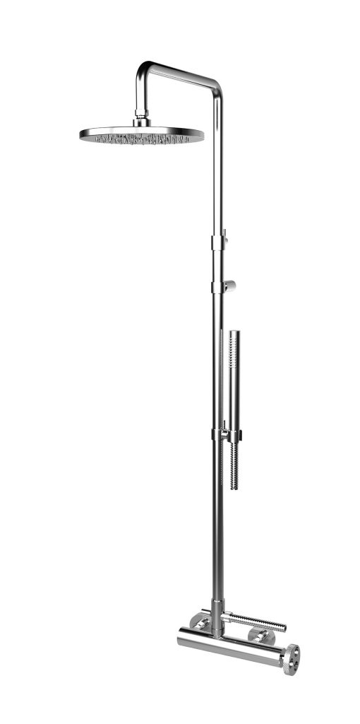 38537 / D Внешний смеситель для душа с трубкой, переключателем, лейкой и ручным душем. Bongio Bowling 38537/D