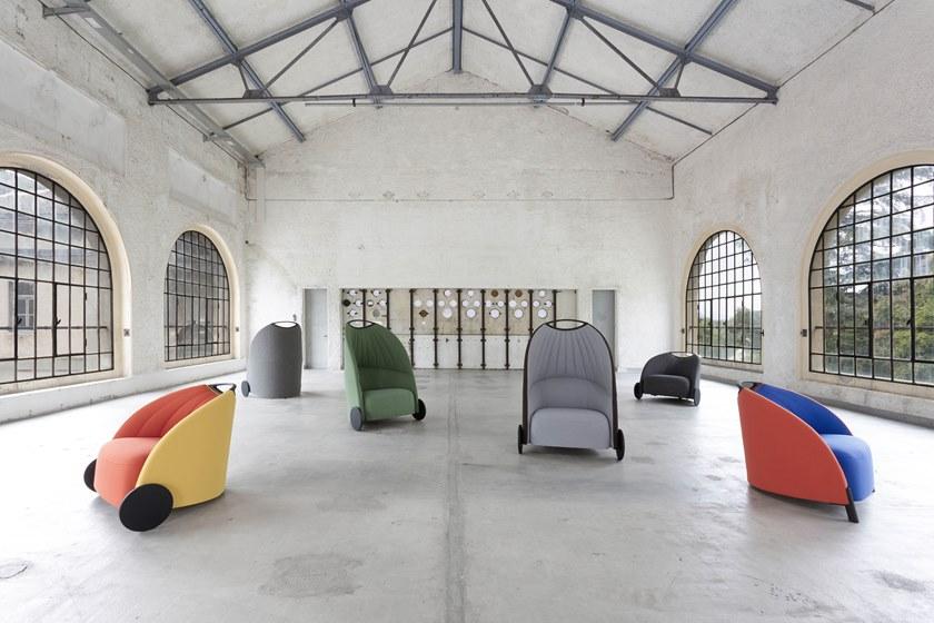 Luxy Кресло из ткани на колесиках Biga sun-id-1351999 - Вид №5