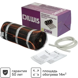 Нагревательный мат для теплого пола DILWIS 14 м2 2240 Вт 89398471 STLM-2125156