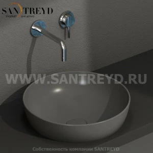 B6T38SK Встроенная раковина под столешницу круглая Ceramica Globo T-EDGE