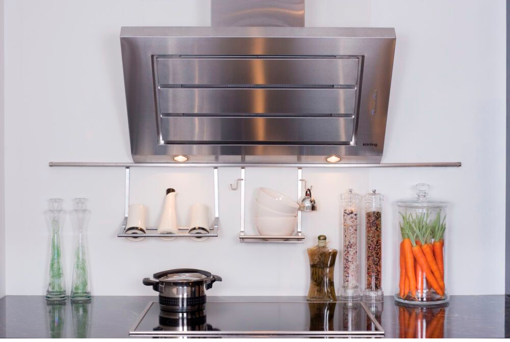 KHC 9959 X Вытяжки / наклонная, 90см, электронное управление, 4 режима, 950 м3/ч., таймер, нержавеющая сталь Korting Santreyd  - Вид №1