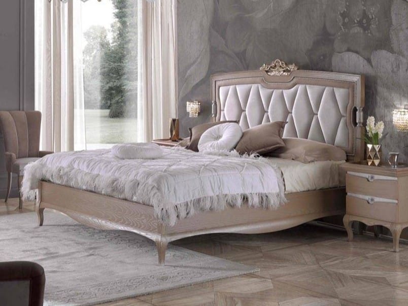 Деревянная двуспальная кровать с мягким изголовьем Arvestyle ARCH-00032854