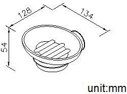 JUSTIME Настенная мыльница из металла Classik 6703-20-80cp - Вид №1