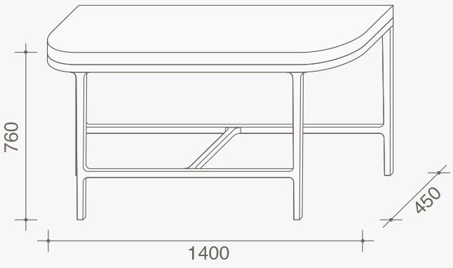 Lema Консоль из дуба с мраморной столешницей sun-id-1347365 - Вид №2
