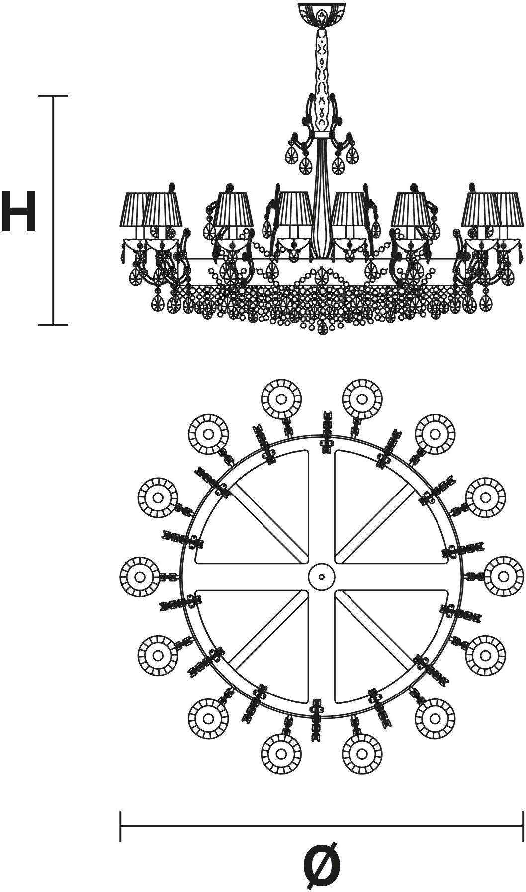 Masiero Led подвесной светильник из металла с кристаллами swarovski® Maria teresa sun-id-1484684 - Вид №3