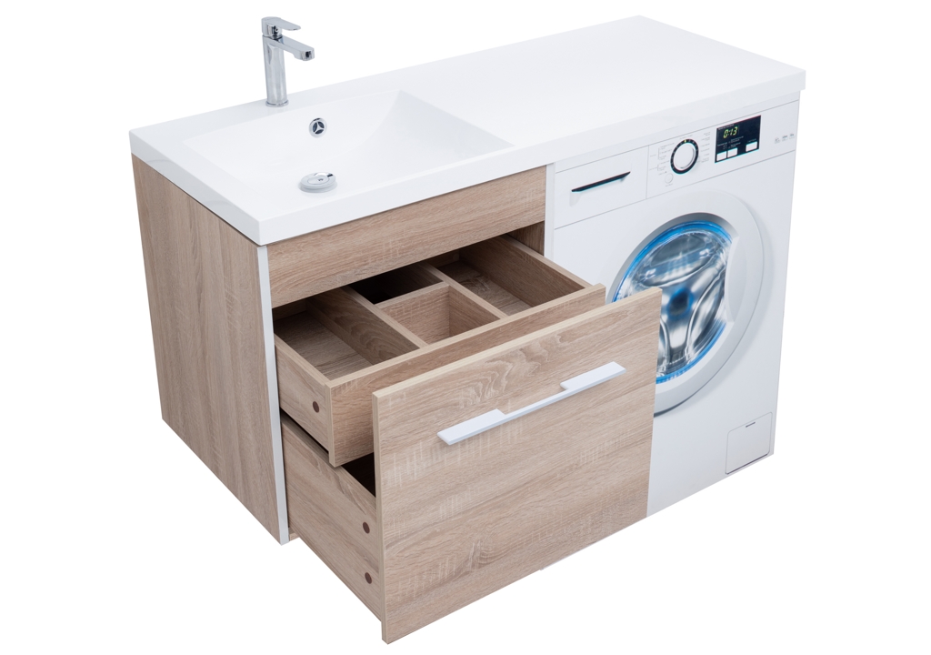 Тумба с раковиной Aquanet Августа 120 L дуб сонома 0021002700239565 - Вид №7