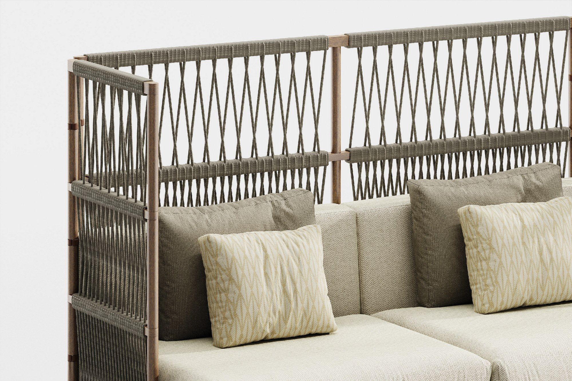 Секционный садовый диван с каркасом iroko Braid Embrace ARCH-00041078 - Вид №17