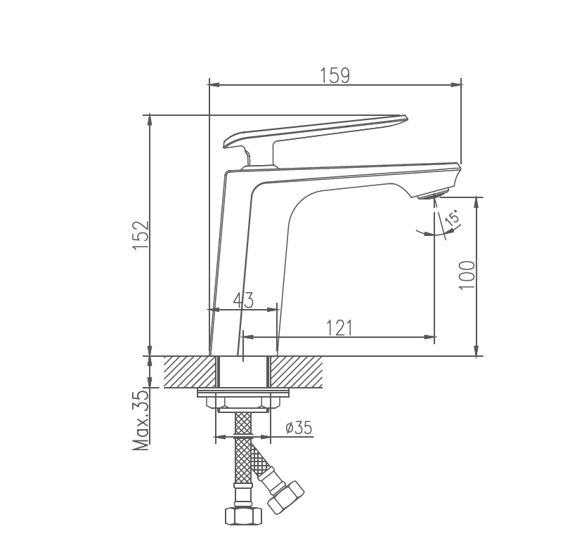 HB10548-8 Смеситель для раковины , белый Haiba  - Вид №2