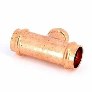 Тройник пресс 28x22x28 медный IBP