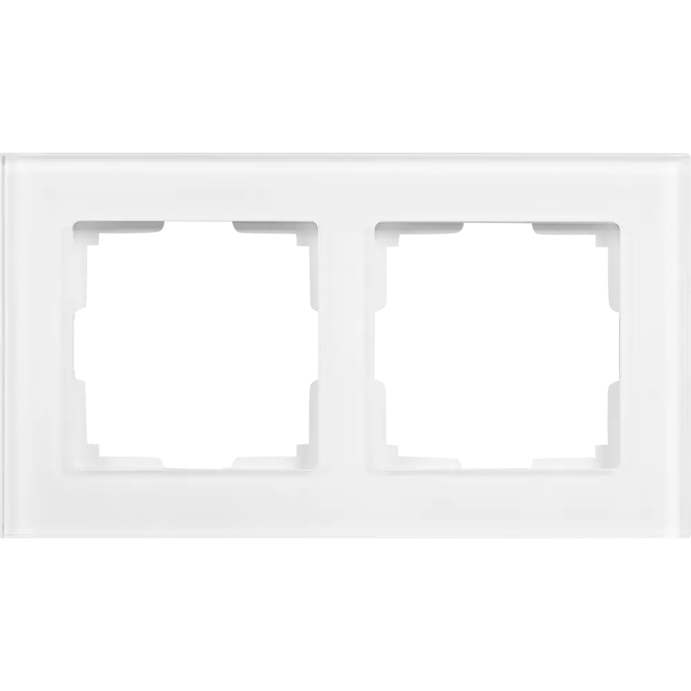 Рамка Werkel Favorit: стеклянная элегантность для двух розеток 17781528 STLM-0008572