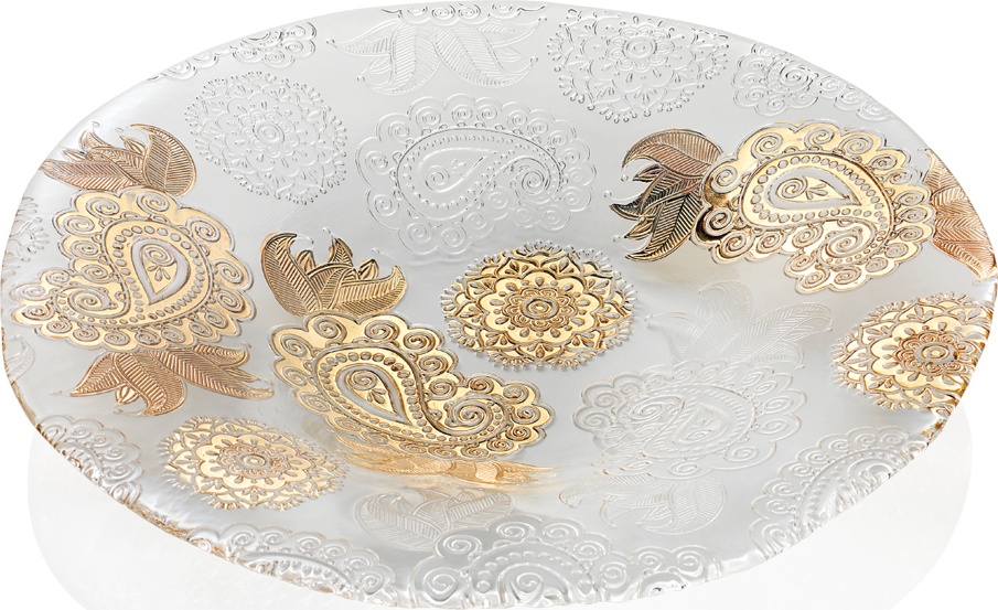 10612722 IVV Чаша IVV "Пашмина" 33см (золотист. узор) Стекло 