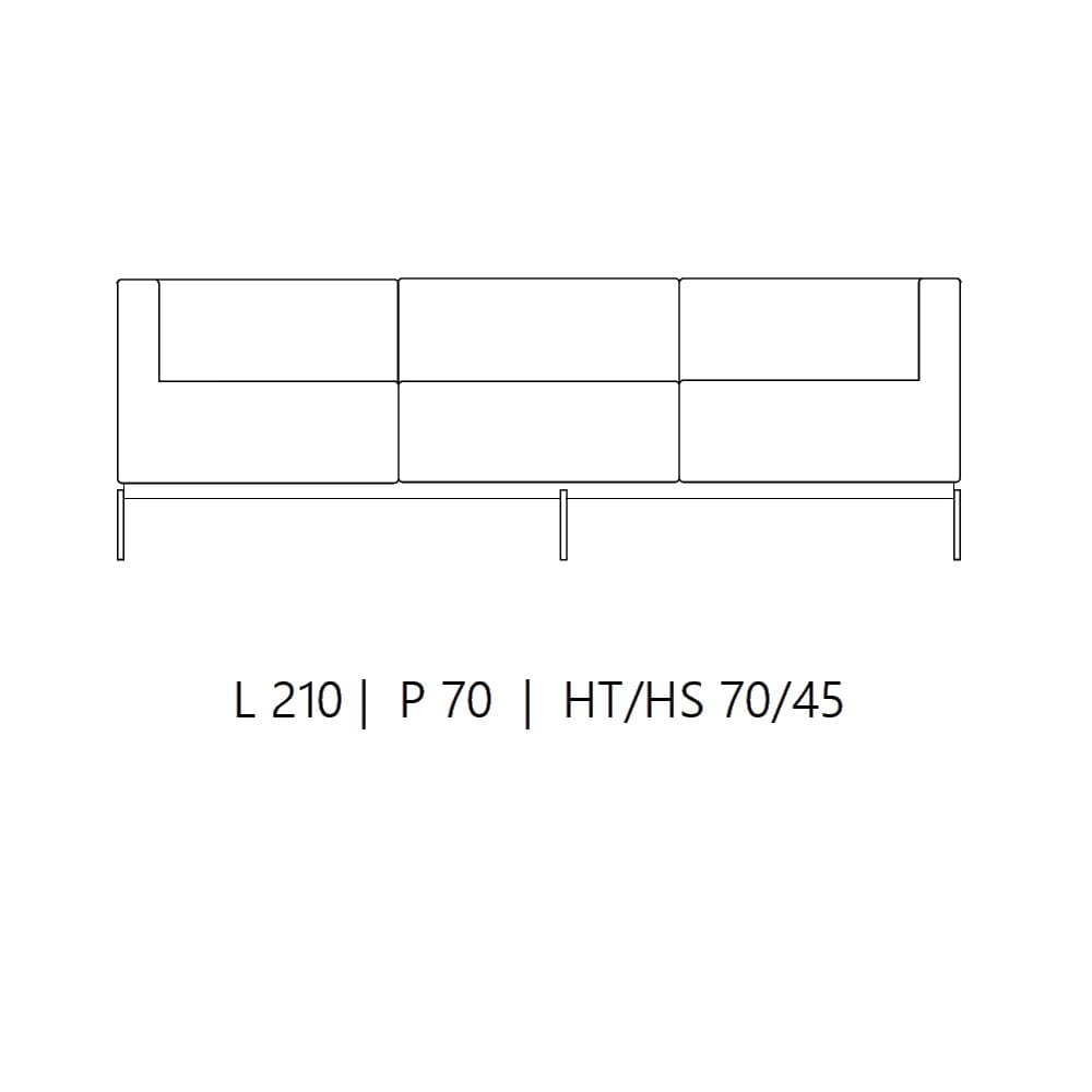 3-местный тканевый диван Quinti Sedute ARCH-00028992 - Вид №3