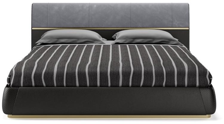 SM Living Couture Двуспальная кровать из кожи и ткани с мягким изголовьем Couture Bed_01 - Вид №1