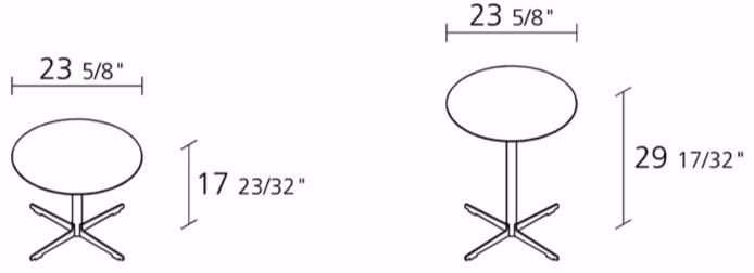 Alias Круглый лакированный журнальный столик с основанием 4 звезды Cross table sun-id-1398152 - Вид №3