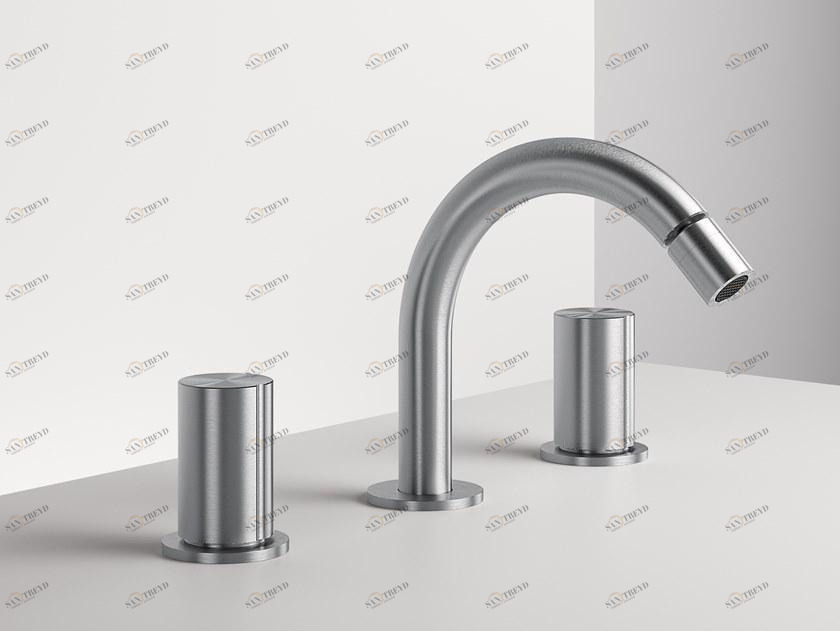 ZAZZERI Смеситель для биде, столешница из нержавеющей стали, на 3 отверстия Z316 sun-id-1425721