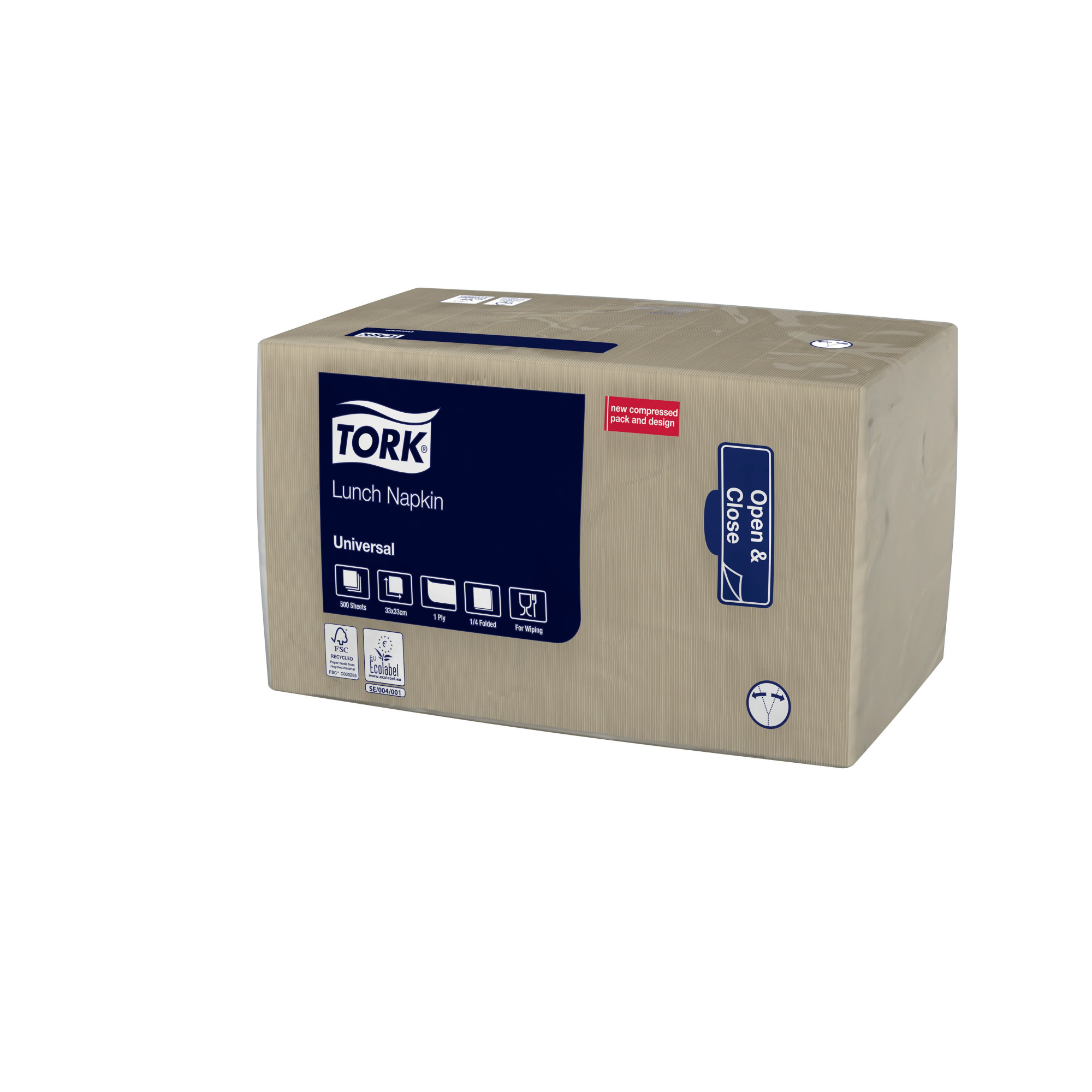 50930100 Салфетка обеденная натуральная, 1-слойная Tork 