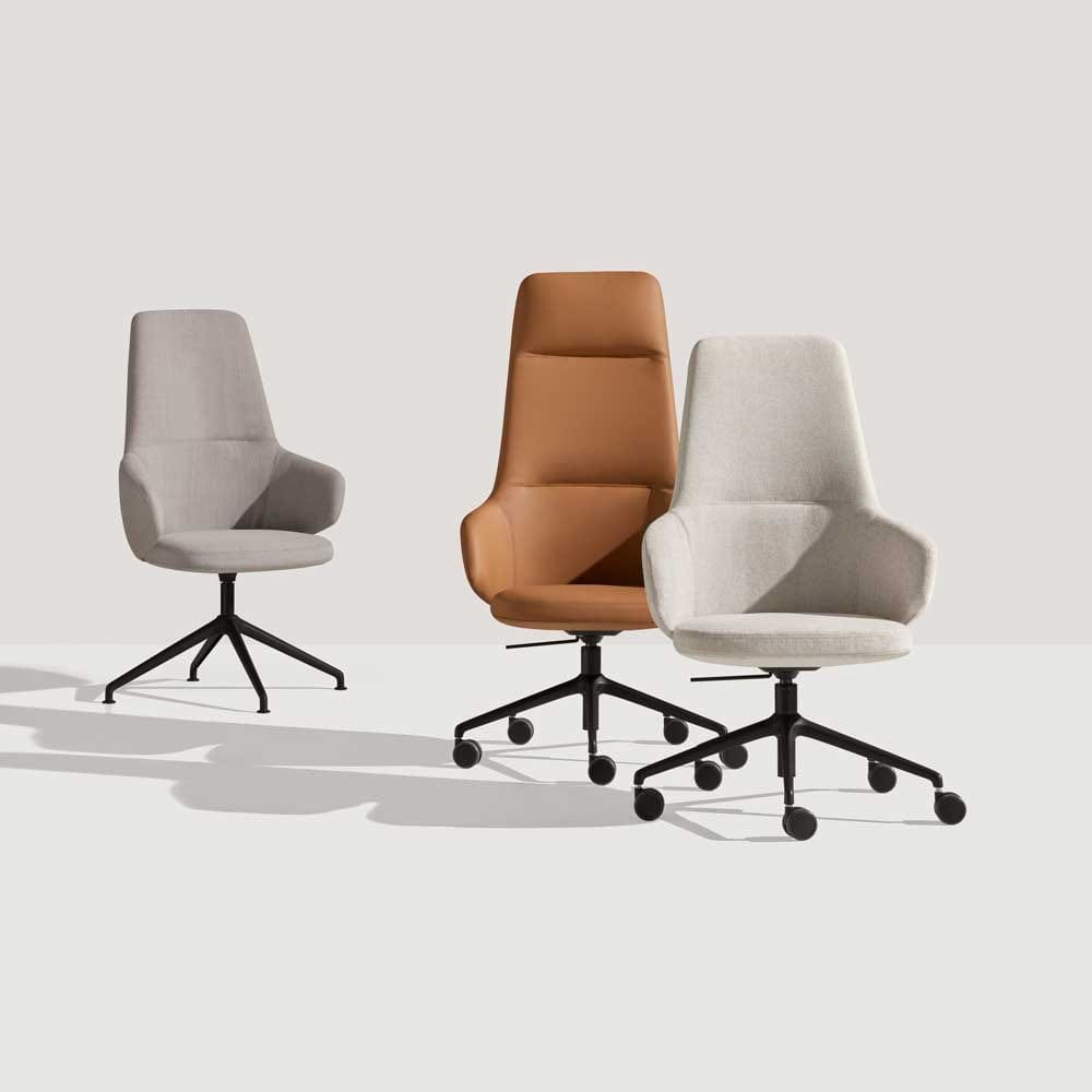 Тканевый регулируемый по высоте рабочий офисный стул с колесами INCLASS BINAR Executive ARCH-00127766 - Вид №2