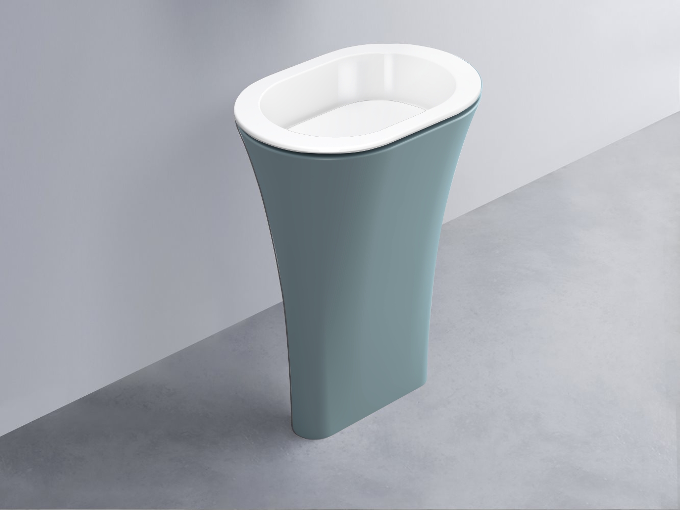 AMLA65-BL+AMPILO-BL+AMCOLO-PL Раковина Amedeo Ovale отдельностоящая cielo Enjoy + Amedeo Ceramica Cielo