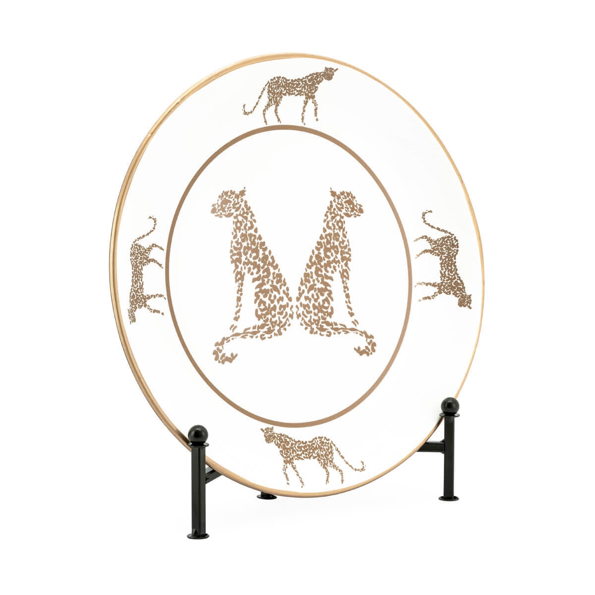 600778-90 ABHIKA ТАРЕЛКА ПАНТЕРА BLACK 