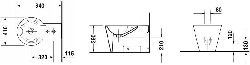 027410 Биде напольное Starck 1 Duravit - Вид №3