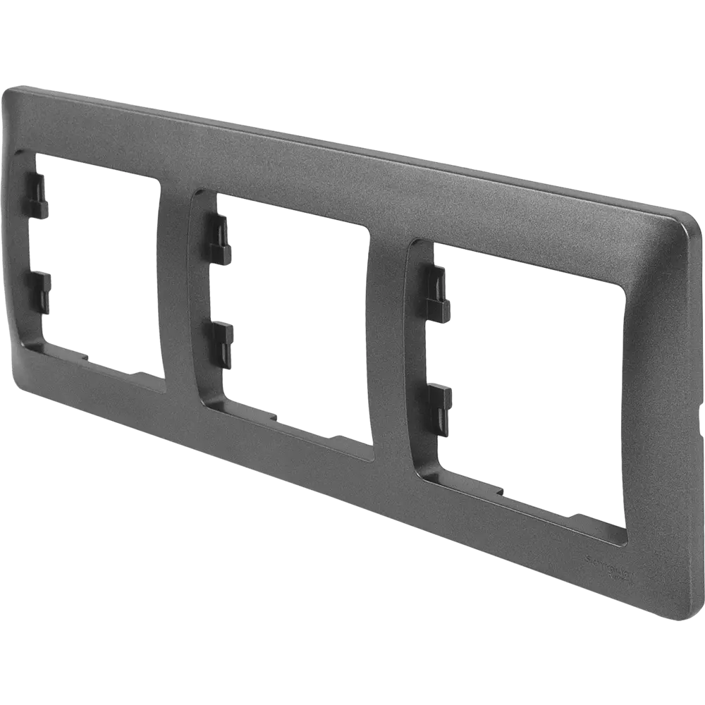 Рамка тройная Schneider Electric Glossa графит для розеток и выключателей 84693674 STLM-0053769 - Вид №1