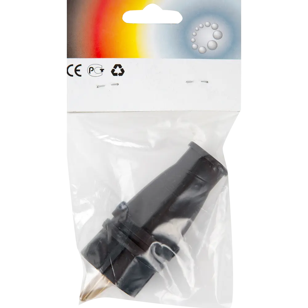 Santreyd Вилка с заземлением чёрная 16А для бытовой техники 12498870 STLM-1103583 - Вид №1