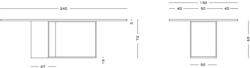 Secolo Horus Обеденный стол 240 x 130 x 72 из глянцевого/матового лакированного дерева  - Вид №10