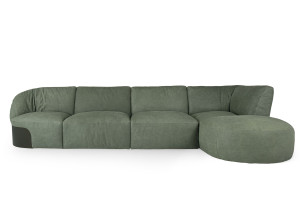 Кожаный модульный диван