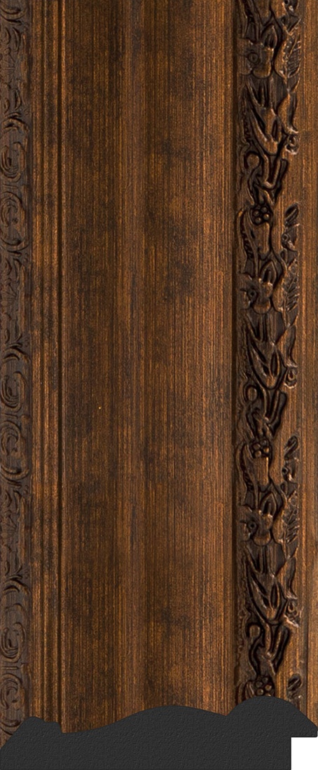 BY 3455 Зеркало с фацетом в багетной раме - состаренная бронза с орнаментом 120 mm EVOFORM Exclusive - Вид №3