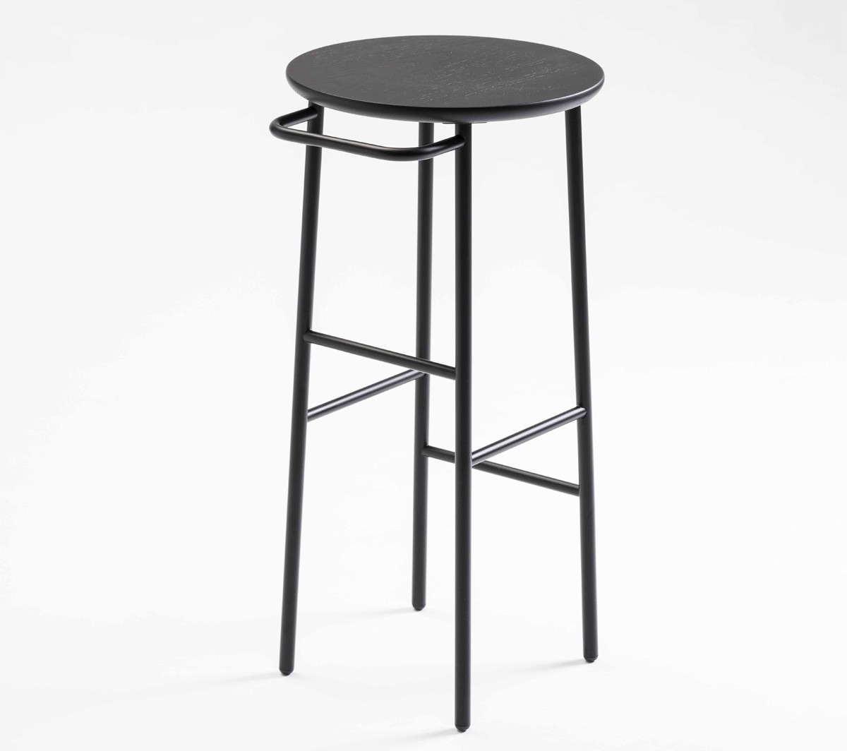 Ex.T Hang Высокий табурет из окрашенного в черный цвет ясеня EXHANGTALLNE Stand - Вид №7